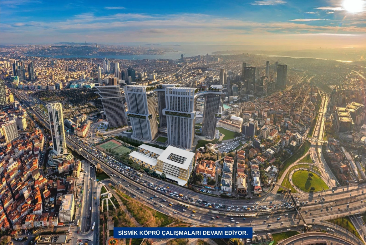 Taşyapı Şişli exterior project visualisation (general daytime area)