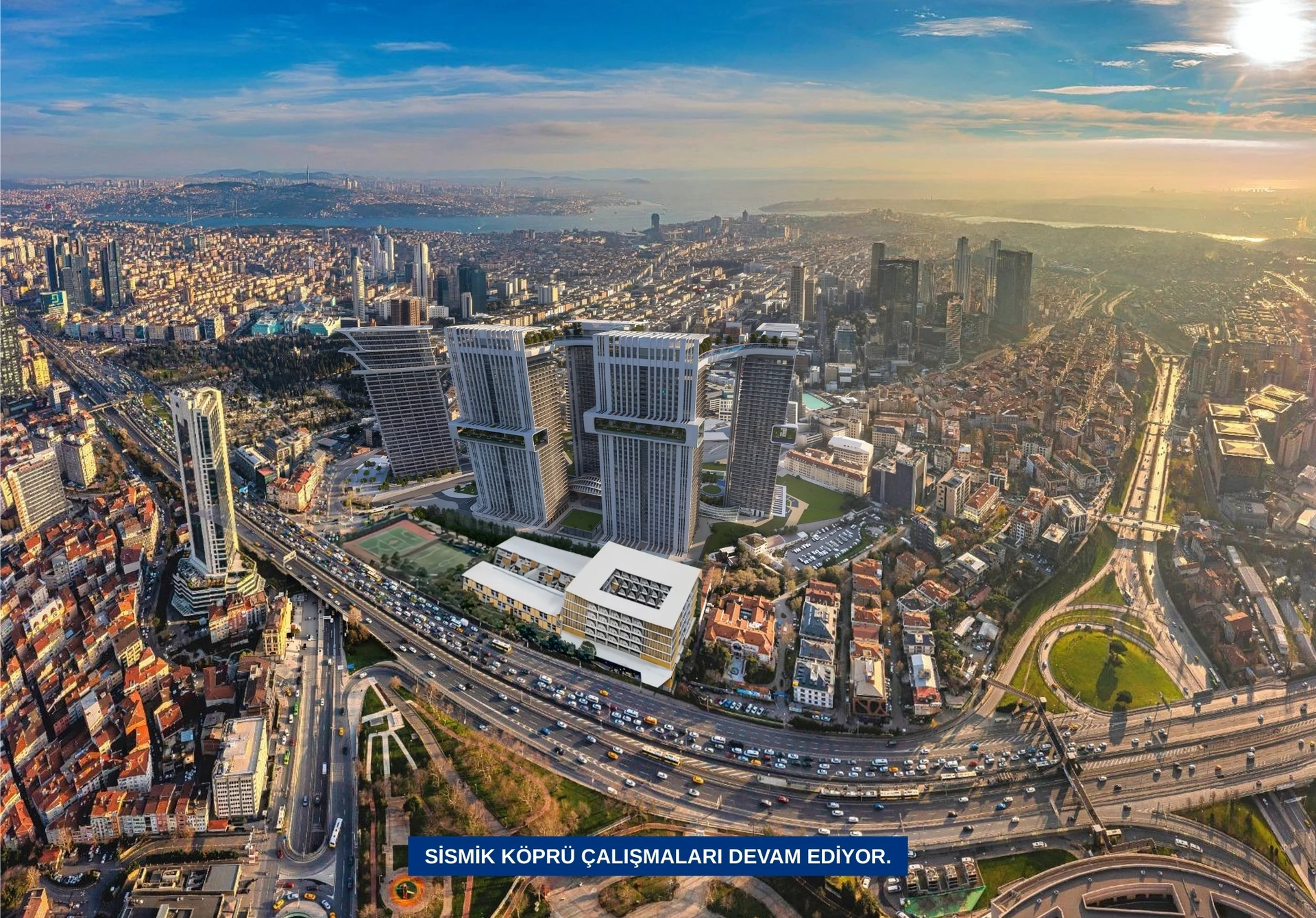 Taşyapı Şişli exterior project visualisation (general daytime area)
