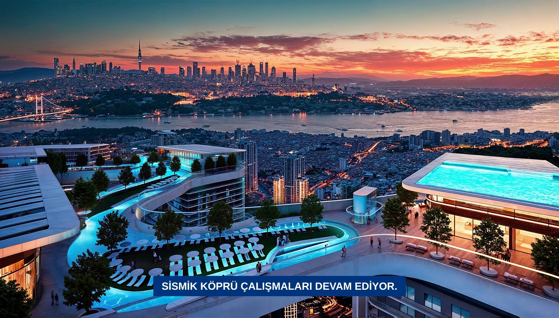 Taşyapı Şişli exterior project visualisation (rooftop terrace 3)