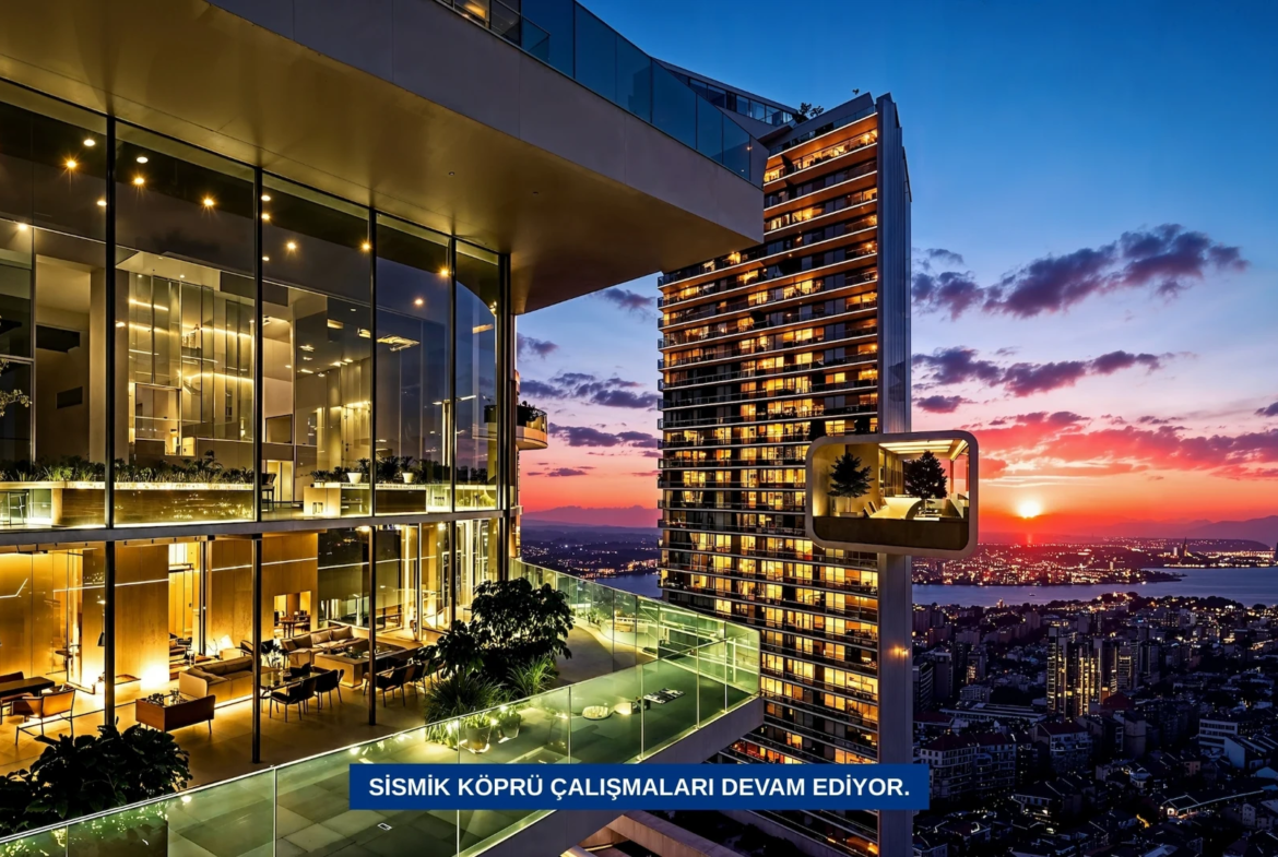 Taşyapı Şişli exterior project visualisation (sunset 3)